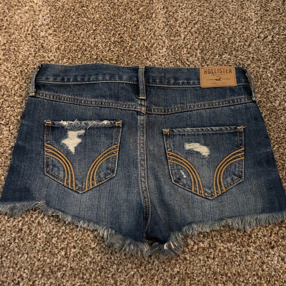 Ripped jean shorts